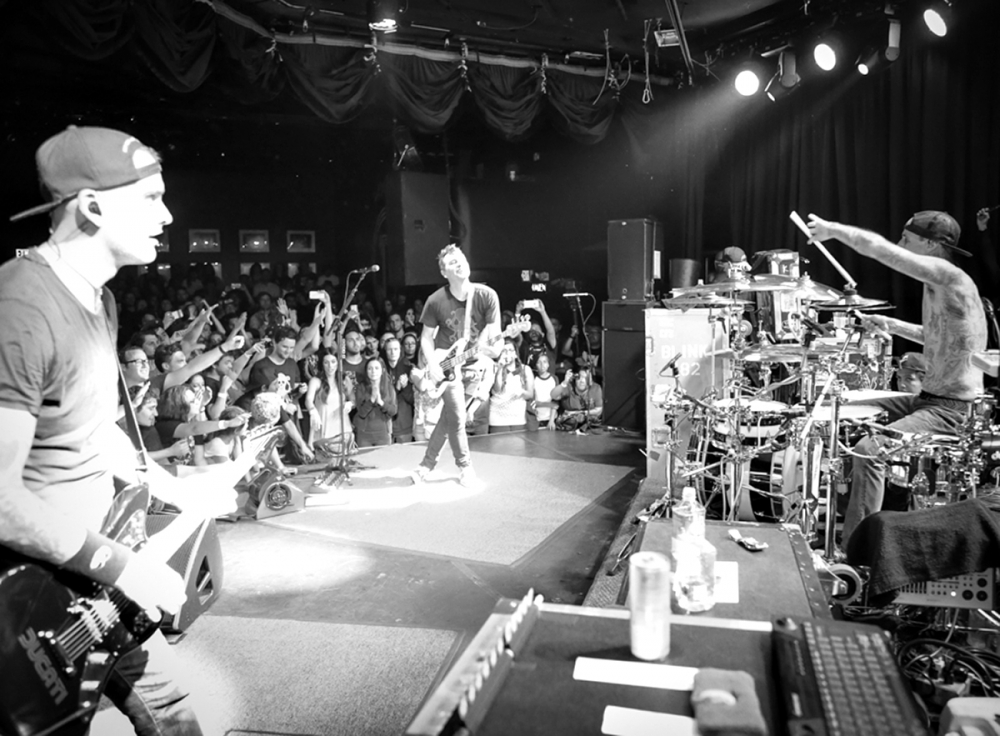 BLINK-182 PLAY FIRST LIVE SHOW WITH ALKALINE TRIO’S MATT SKIBA THE ROXY THEATRE.