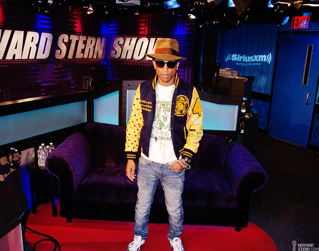 Pharrell Williams dropped by the Stern Studios 04 /29/ 14 to talk with the King of All Media, Howard Stern.